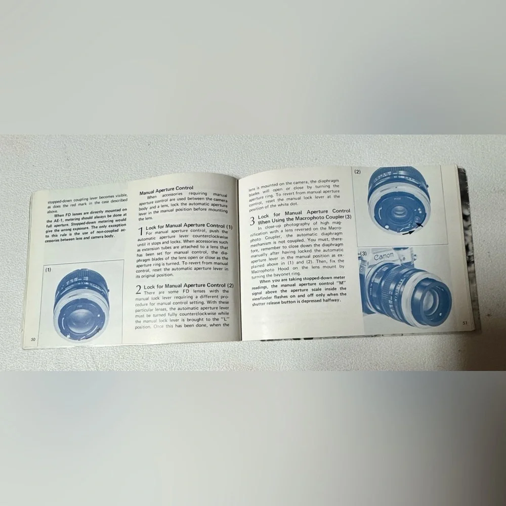 Canon AE-1 - Camera Instruction Book Manual